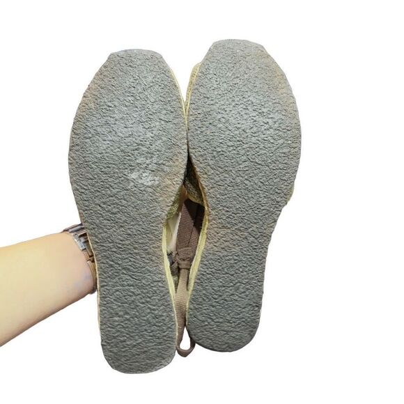 UGG Brianda Military Green Espadrille Cotton Sheepskin Wedge Sandals UGG Shoes T - Picture 5 of 9